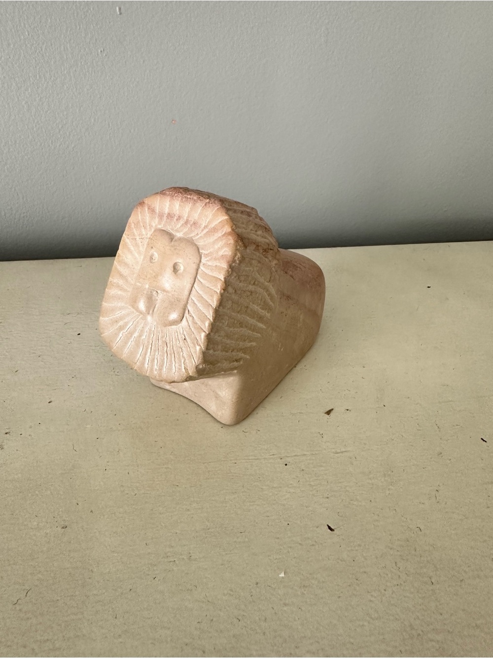 Kenya soapstone carved lion Kenyan handmade decor Africa African